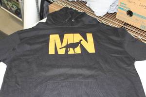District Pullover Hooded Sweatshirt MN Turkey BlackOrange Print Size 2XL