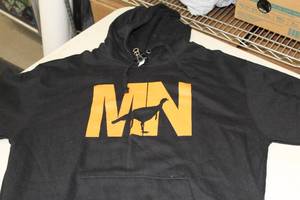 District Pullover Hooded Sweatshirt MN Turkey BlackOrange Print Size Large