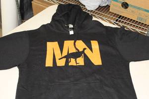 District Pullover Hooded Sweatshirt MN Turkey BlackOrange Print Size Small