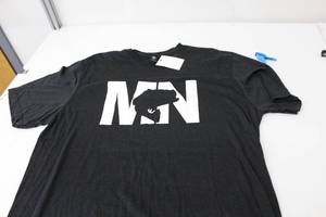 District Short Sleeve T-Shirt MN Bass BlackWhite Print Size XL