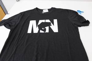 District Short Sleeve T-Shirt MN Bass BlackWhite Print Size 2XL
