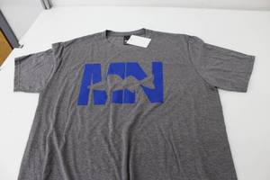 District Short Sleeve T-Shirt MN Walleye GreyBlue Print Size Large