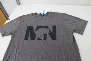 District Short Sleeve T-Shirt MN Bass Light GreyBlack Print Size Large