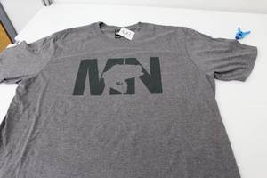 District Short Sleeve T-Shirt MN Bass Light GreyBlack Print Size 2XL