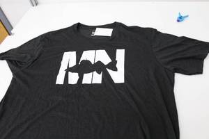 District Short Sleeve T-Shirt MN Walleye BlackWhite Print Size 2XL