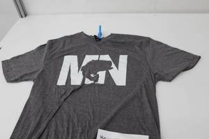 District Short Sleeve T-Shirt MN Bass Dark GreyWhite Print Size Small