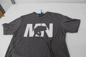 District Short Sleeve T-Shirt MN Bass Dark GreyWhite Print Size Medium