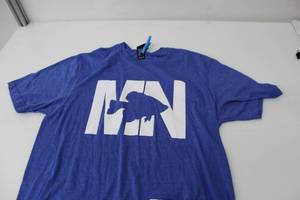 District Short Sleeve T-Shirt MN Crappie BlueWhite Print Size Small
