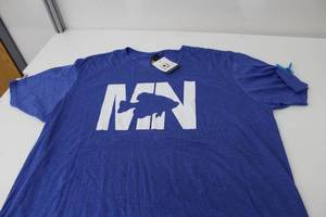 District Short Sleeve T-Shirt MN Crappie BlueWhite Print Size 2XL