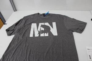 District Short Sleeve T-Shirt MN Northern Dark GreyWhite Print Size XL