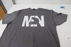 District Short Sleeve T-Shirt MN Northern Dark GreyWhite Print Size 2XL