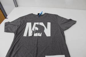 District Short Sleeve T-Shirt MN Northern Dark GreyWhite Print Size Medium