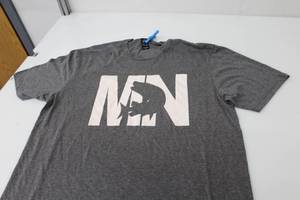 District Short Sleeve T-Shirt MN Northern Dark GreyWhite Print Size Large