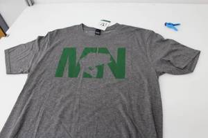 District Short Sleeve T-Shirt MN Bass GreyGreen Print Size Medium