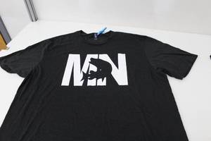 District Short Sleeve T-Shirt MN Northern BlackWhite Print Size XL