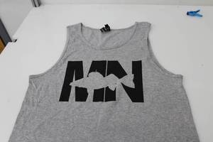 District Tank Top Mens MN Walleye Light GreyBlack Print Size Medium