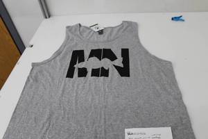 District Tank Top Mens MN Walleye Light GreyBlack Print Size XL