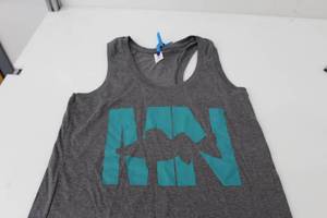 District Tank Top Womens MN Walleye Dark GreyTurquiose Print Size Small