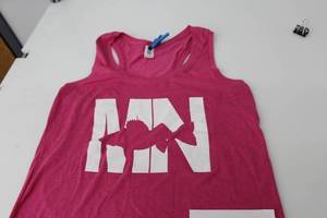 District Tank Top Womens MN Walleye PinkWhite Print Size Large