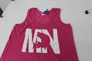 District Tank Top Womens MN Northern PinkWhite Print Size Large