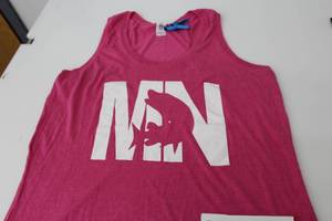 District Tank Top Womens MN Northern PinkWhite Print Size XL