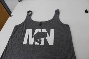 District Tank Top Womens MN Bass Dark GreyWhite Print Size XL