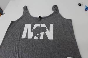 District Tank Top Womens MN Bass Dark GreyWhite Print Size 2XL