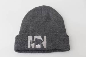 Stocking Cap MN Crappie Dark GreyLight Grey Print