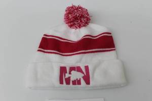 Stocking Cap MN Crappie PinkWhitePink Print
