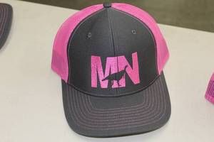 Richardson Sports Snapback Trucker Cap MN Turkey Dark GreyPinkPink Print