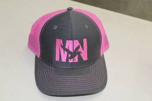 Richardson Sports Snapback Trucker Cap MN Duck Dark GreyPinkPink Print