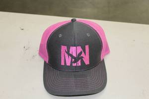 Richardson Sports Snapback Trucker Cap MN Duck Dark GreyPinkPink Print