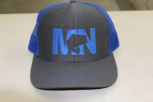 Richardson Sports Snapback Trucker Cap MN Bass Dark GreyBright BlueBright Blue Print