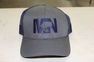 Richardson Sports Snapback Trucker Cap MN Bass Light GreyBlueBlue Print