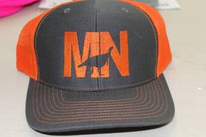 Richardson Sports Snapback Trucker Cap MN Turkey Dark GreyOrangeOrange Print
