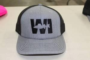 Richardson Sports Snapback Trucker Cap WI Walleye Light GreyBlackBlack Print