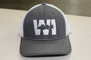 Richardson Sports Snapback Trucker Cap WI Walleye Dark GreyWhiteWhite Print