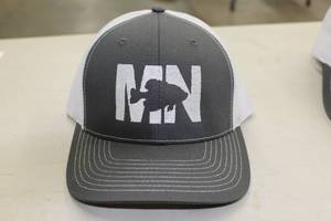 Richardson Sports Snapback Trucker Cap MN Crappie Dark GreyWhiteWhite Print