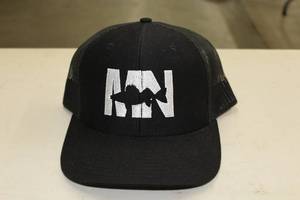Richardson Sports Snapback Trucker Cap MN Walleye BlackBlackWhite Print