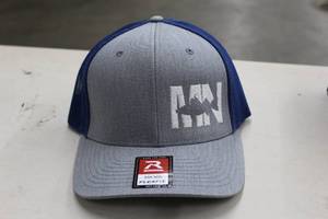 Richardson Sports Flexfit Snapback Trucker Cap MN Walleye Light GreyBlueWhite Print