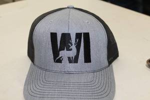 Richardson Sports Snapback Trucker Cap WI Buck Light GreyBlackBlack Print