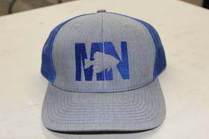 Richardson Sports Snapback Trucker Cap MN Crappie Light GreyBright BlueBright Blue Print