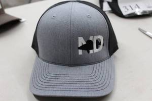 Richardson Sports Snapback Trucker Cap ND Walleye Light GreyBlackWhite Print