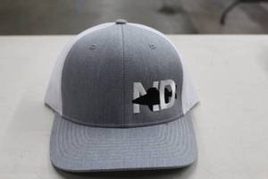 Richardson Sports Snapback Trucker Cap ND Walleye Light GreyWhiteWhite Print