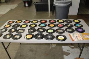 lot 669 image: Lot of (37) Vintage 45-rpm Record Albums