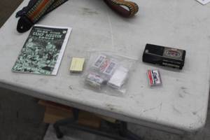 lot 653 image: GE AVR 3-5376B Microcassette Recorder with Extra Tapes and Albert E. Brumleys Olde Time Camp Meetin Song Book