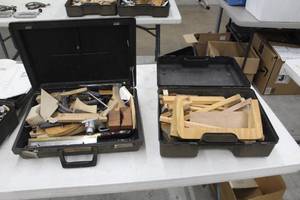 lot 675 image: Lot of (2 Plastic Cases) Assorted Guitar Making Tools and Parts