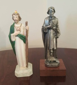 lot 34 image: Two St. Jude figurines