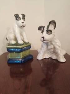 lot 52 image: Pair of ceramic dogs