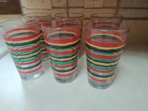 lot 70 image: 6 drinking glasses by Fiesta